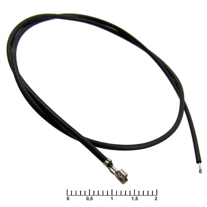 HB 2,00 mm AWG26 0,3m black, Разъем - изображение 1