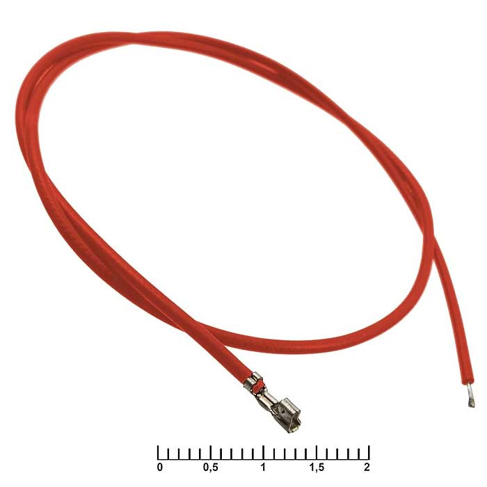 HB 2,00 mm AWG26 0,3m red, Разъем - изображение 1